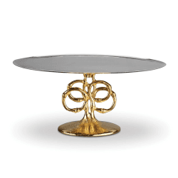 Image showing the Evoca Cake stand, 30 x 14cm, Gold Bamboo product.