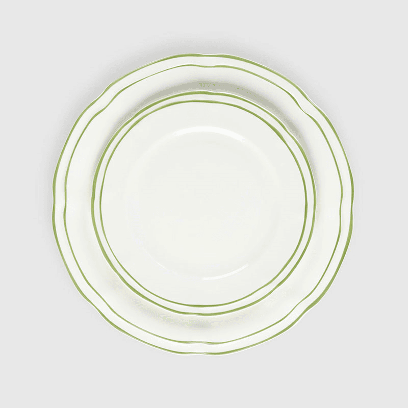 Provence Set of 4 Dinner Plates, D26cm, Green