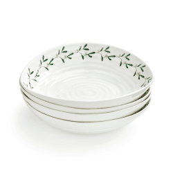 Image showing the Mistletoe Set of 4 Pasta Bowls, D23.5cm, White/Green product.