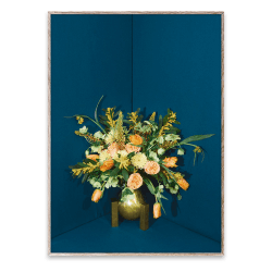 Image showing the Blomst 05 Art Print, 50 x 70cm, Petrol product.