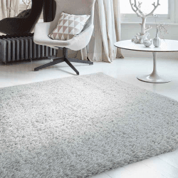 Image showing the Payton Shaggy Rug, 120 x 170cm, Silver product.