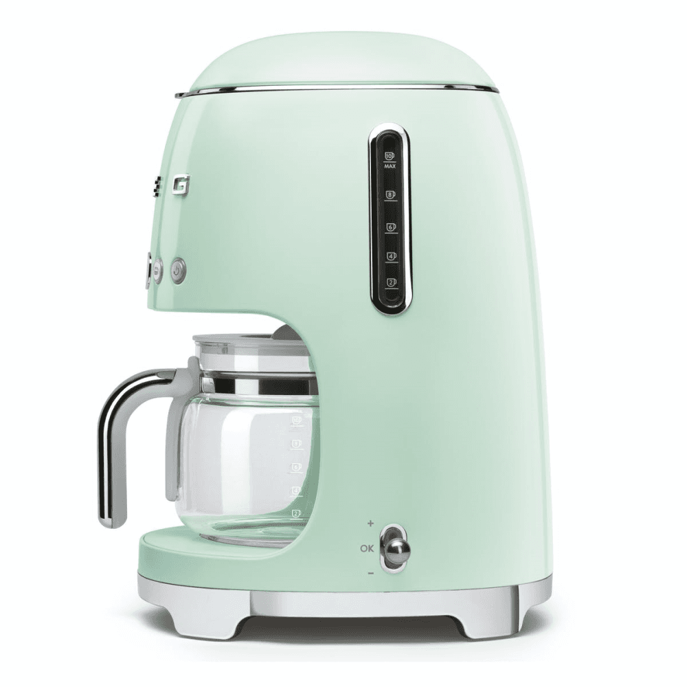50's Retro Style Drip Coffee Machine, H33 x W15.5 x D33cm, Pastel Green