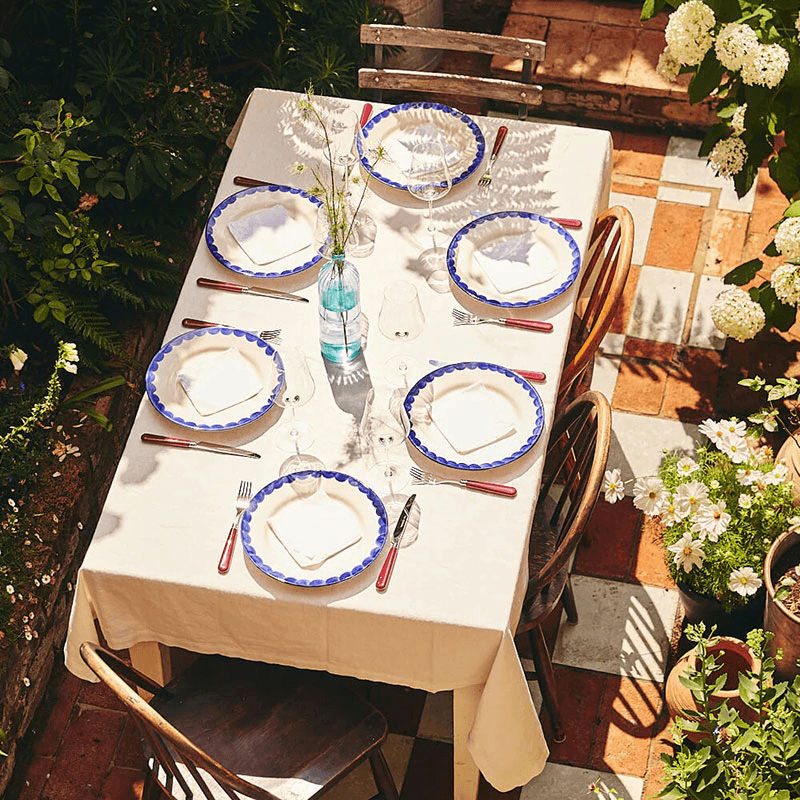 Scallop Set of 2 Dinner Plates, D28cm, Blue