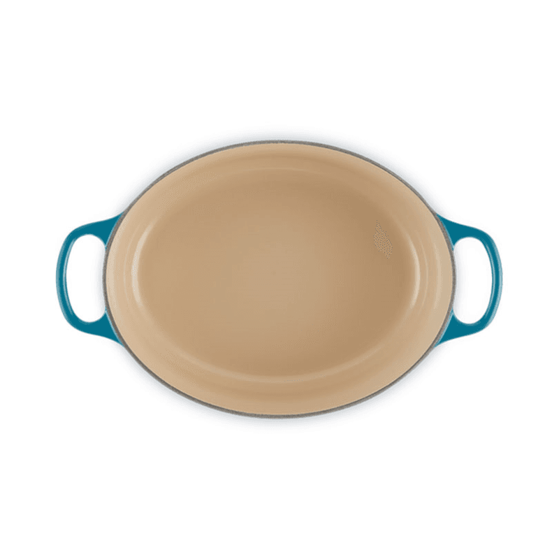 Signature Cast Iron Oval Casserole, 27cm, Deep Teal
