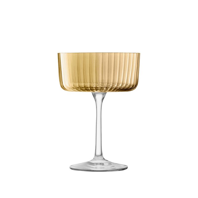 Gems Set of 4 Champagne/Cocktail Glasses, 230ml, Amber