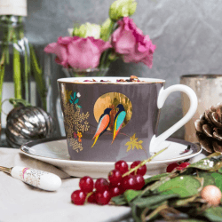 Image showing the Chelsea Collection Teacup and saucer, 20cl, dark grey product.