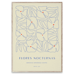 Image showing the Flores Nocturnas 01 Acoustic Panel, 57 x 80cm, Blue product.