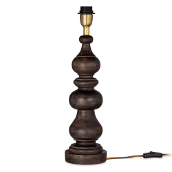 Image showing the Manua Wood Table Lamp, H50cm, Dark Stain product.