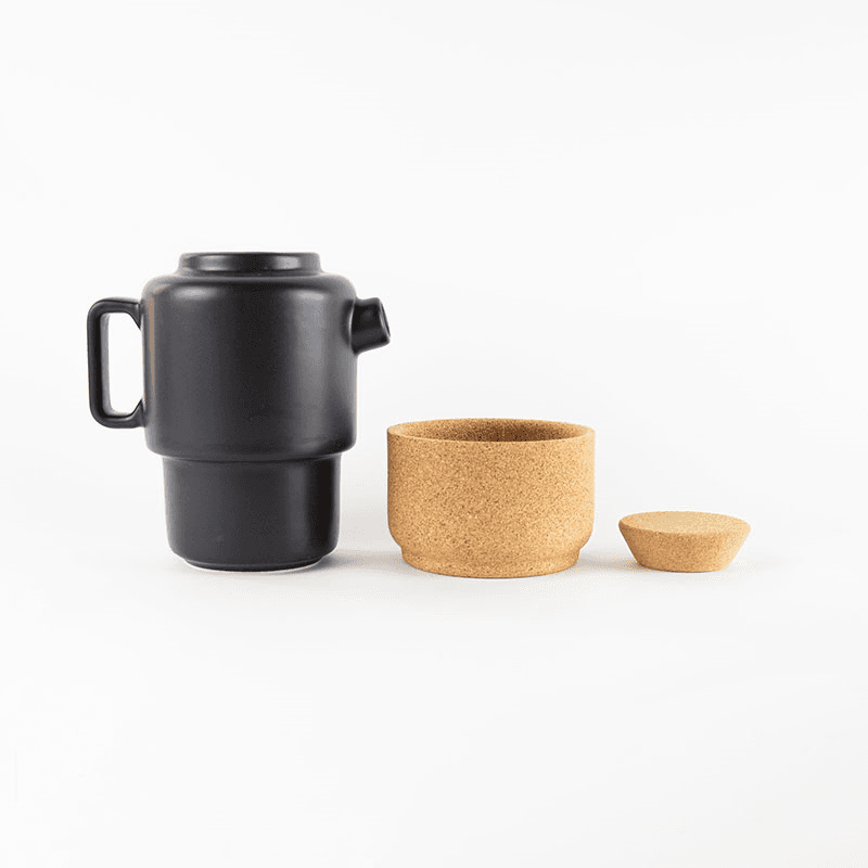 Eco Tea Set for Two, Matt Black
