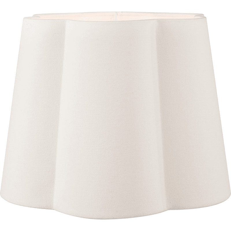 Posy Tapered Scalloped Shade, 30cm, White