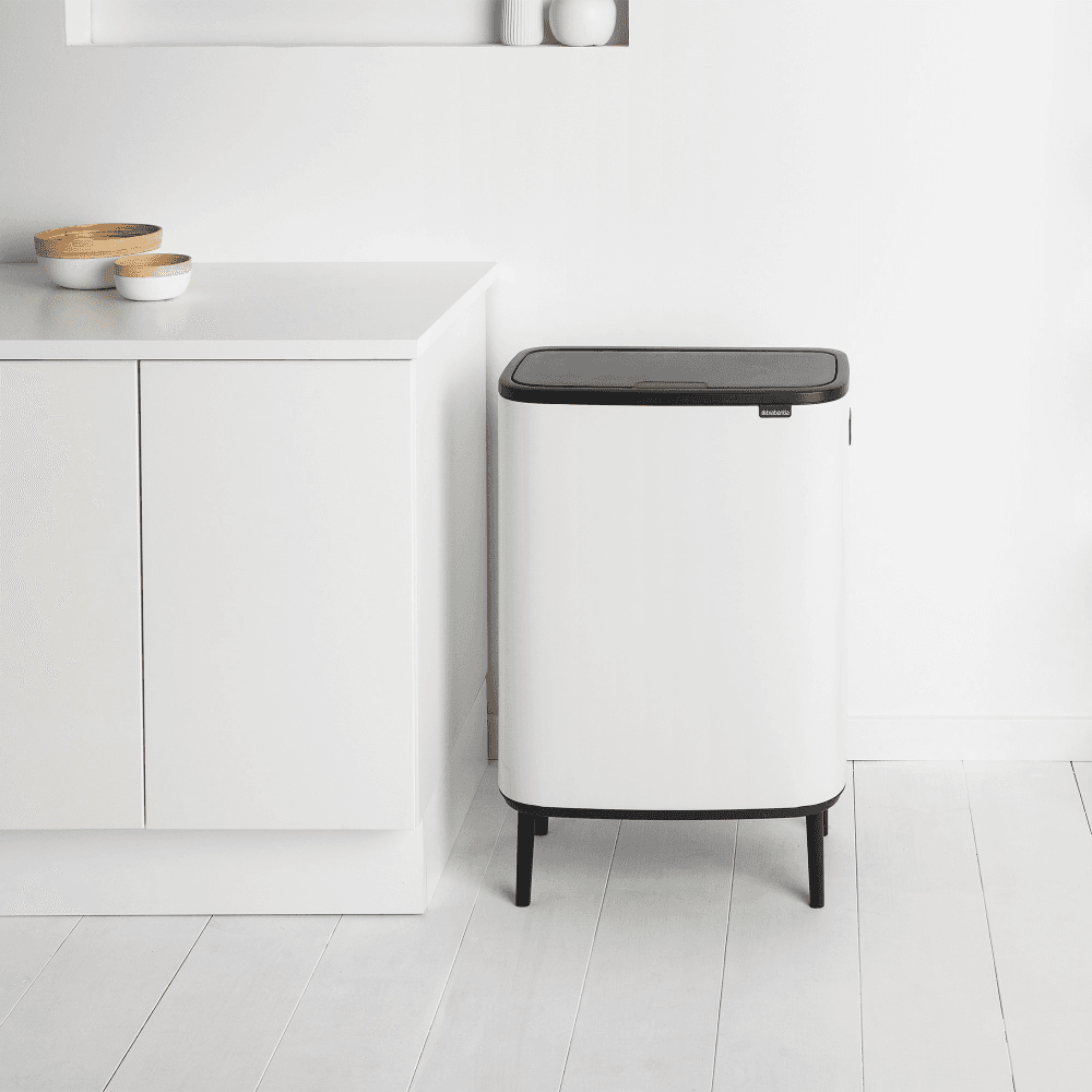 Bo Hi touch bin, 30 litre, White