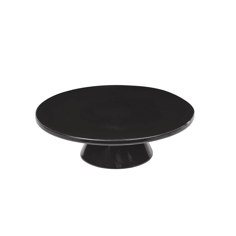 Nordic Coal Cake Plate, D30cm, Black