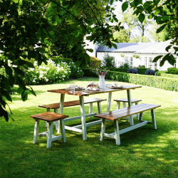 Image showing the Broadway 5 Piece Furniture Set, Brown/Cream product.
