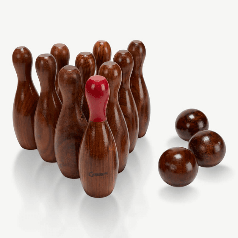 Rosewood Skittle Ball Set