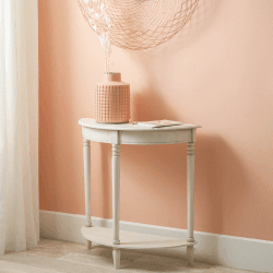 Image showing the Heritage Half Moon Console Table, Elizabeth White product.