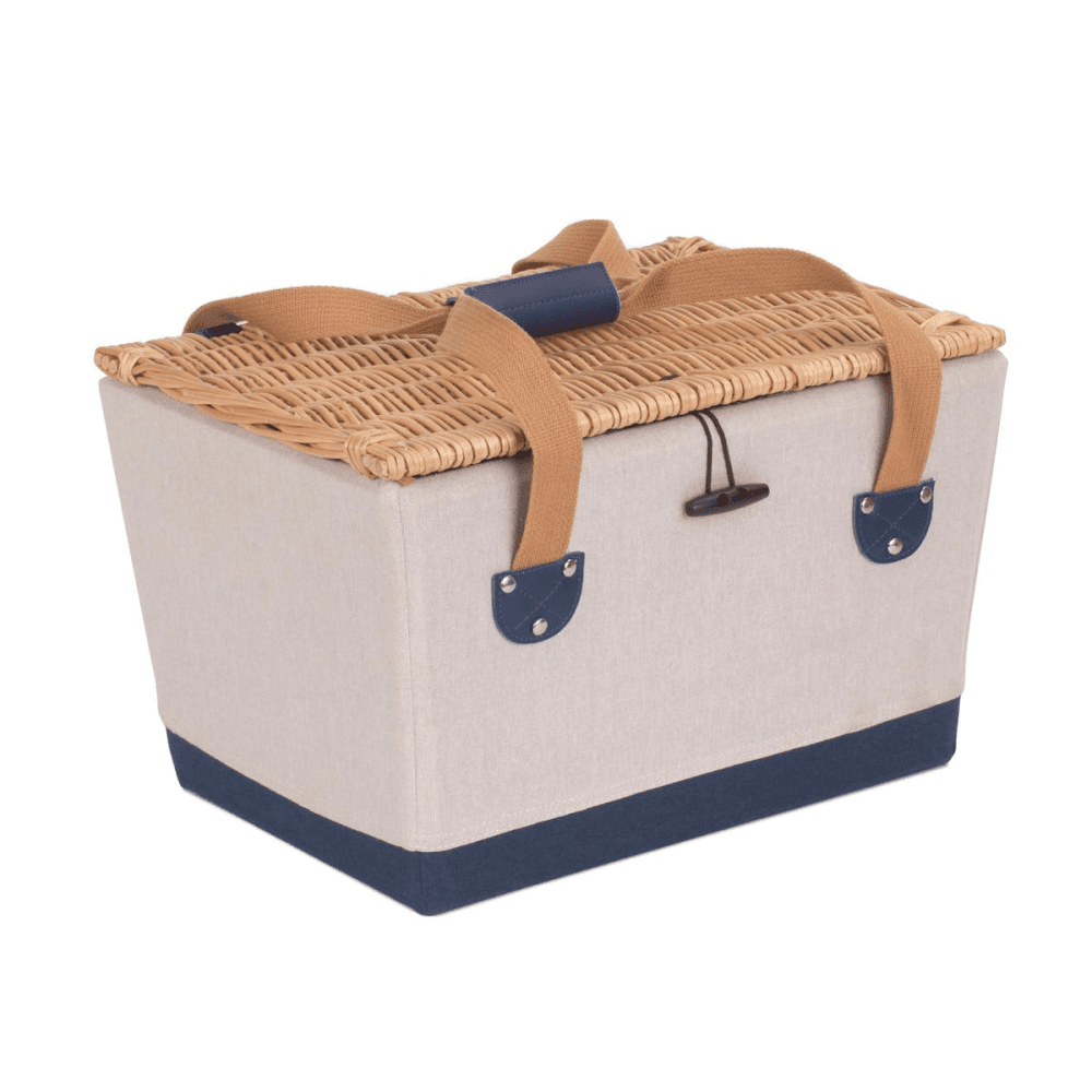 2 Person Nautical Hamper, Blue/Cream