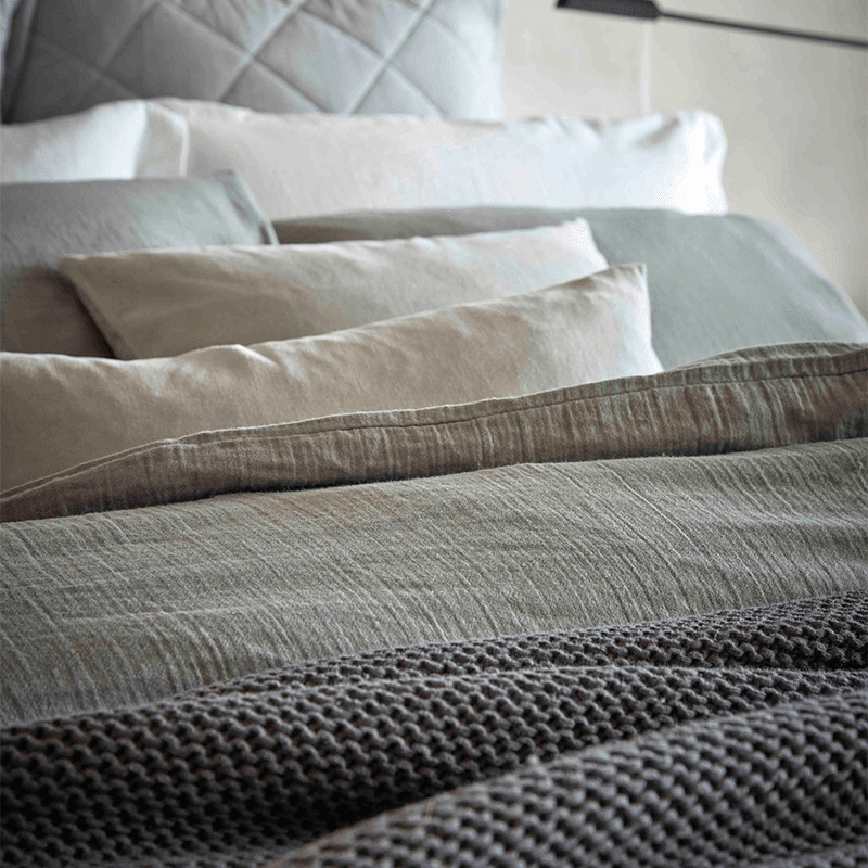 Organic Retreat Fitted Sheet, King, Soft Grey