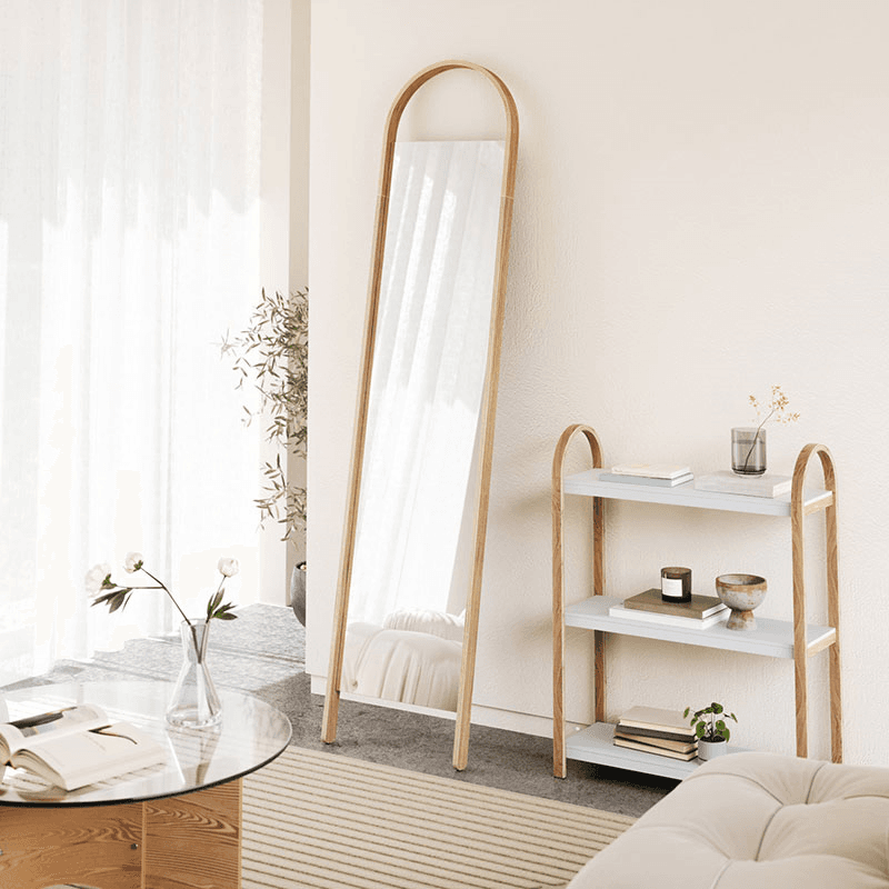 Bellwood Leaning Mirror, 45 x 196cm, Natural