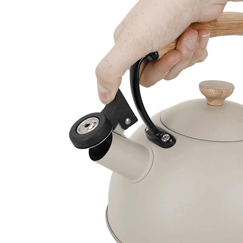 Whistling Kettle Wood Handle, 2.5L, Latte