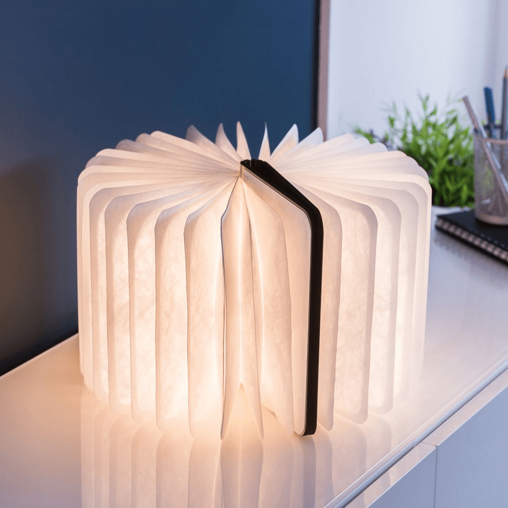Large smart book light, L21.5 x W17 x H2.5cm, Walnut