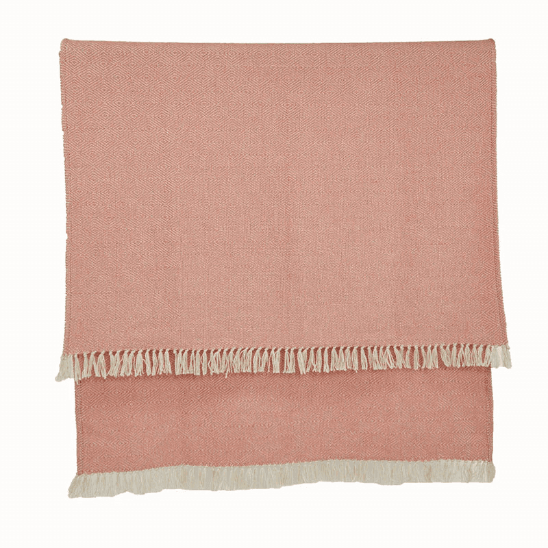 Diamond Blanket, 250cm x 130cm, Coral