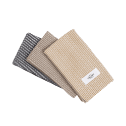 Image showing the Piqué Set of 3 Kitchen Cloths, 35 x 30 cm, Earth product.