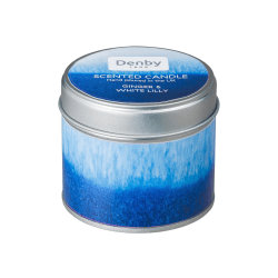 Image showing the Denby Home Fragrance Haze Candle Tin, Blue product.