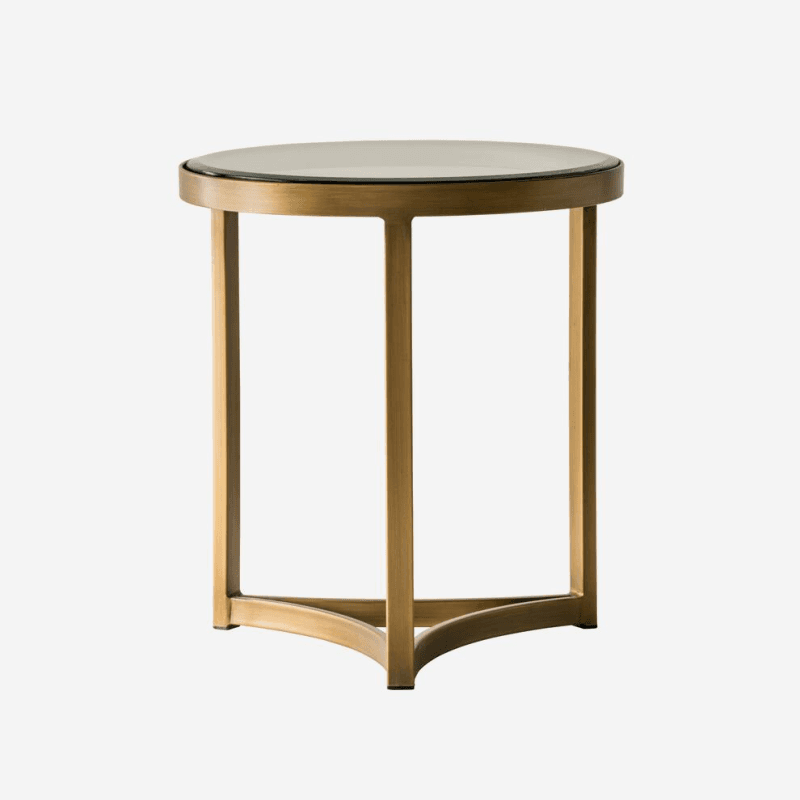 Sundance Side table, H55 x D50cm, Antique Brass