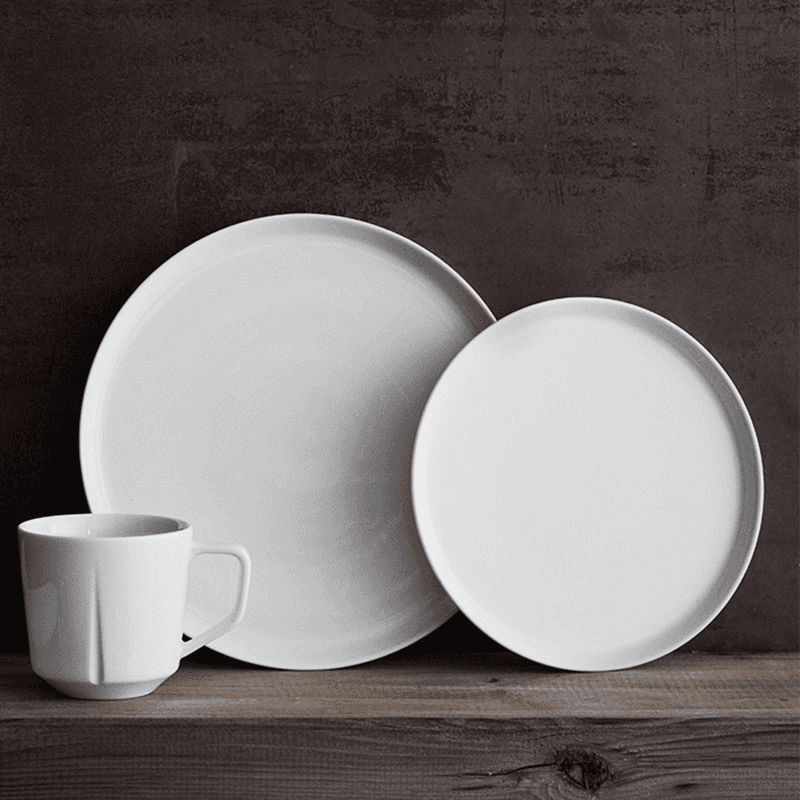 Grand Cru Set of 4 Dinner Plate, D25cm, White