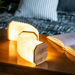Image showing the Smart Accordion Lamp, Bamboo product.
