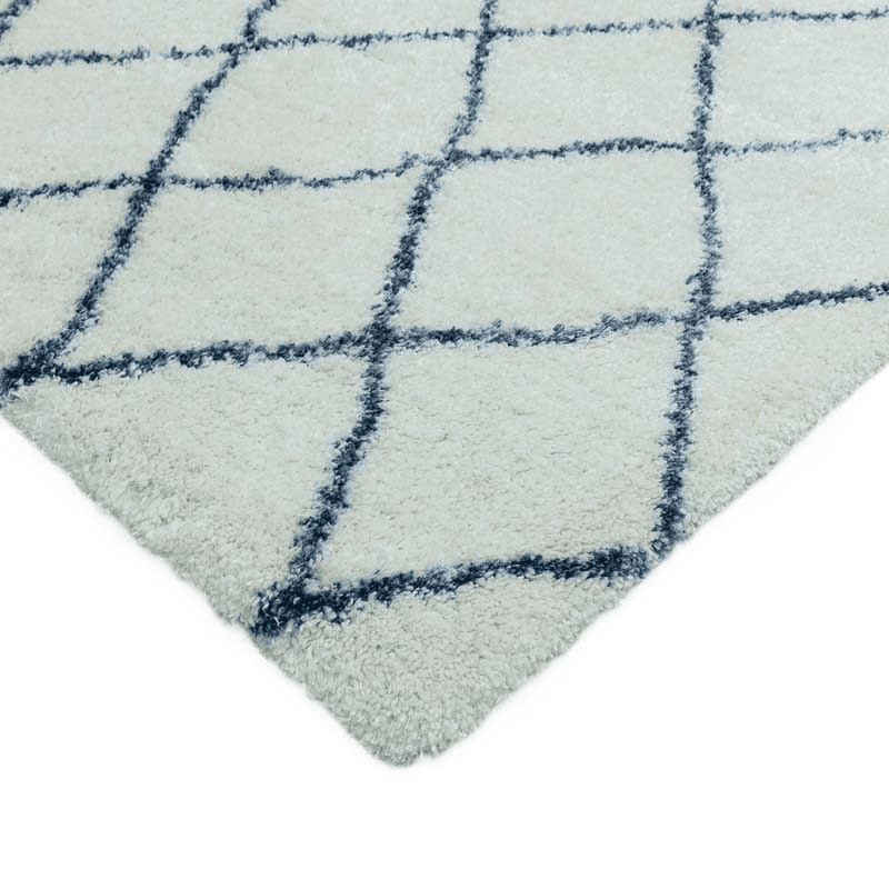 Alto Moroccan Style Rug, 120 x 170cm, Cream & Blue
