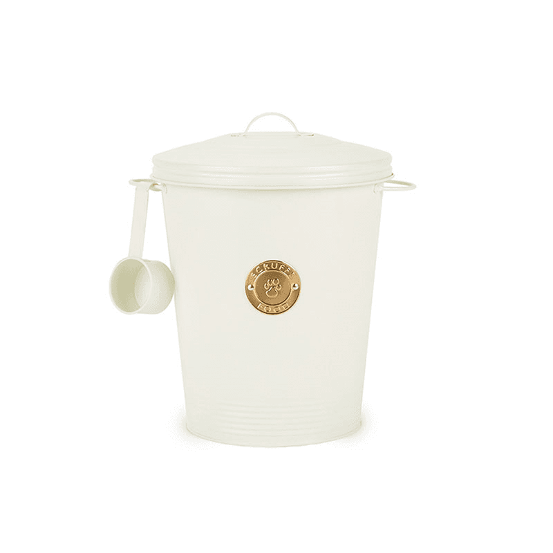 Cantina Pet Food Canister & Scoop, 7L, Cream