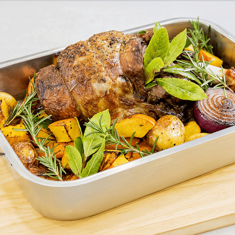 Deep roasting pan, 37 x 27cm, Stainless Steel