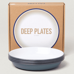 Image showing the Deep Plates Set of Four, Pigeon Grey product.