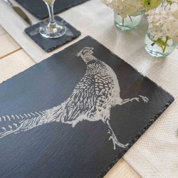 Image showing the Pheasant Slate Table Runner, H25 x W50cm, Black product.