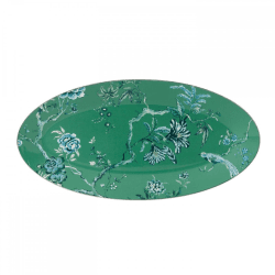 Image showing the Chinoiserie Green Oval platter, 45 x 24.5cm product.