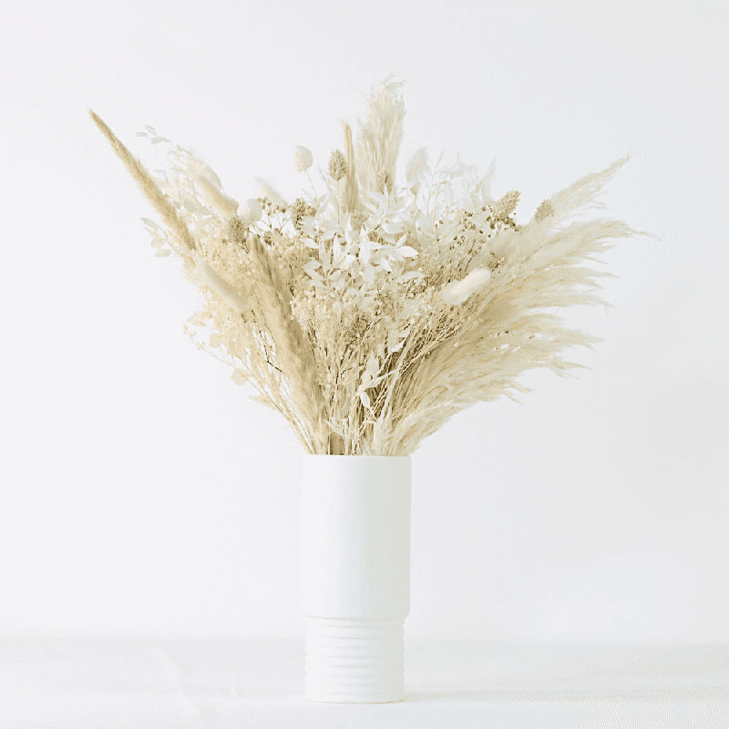 Natural Whites Medium hand-tied bouquet, H36-42cm, Ecru
