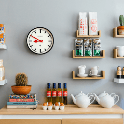 Image showing the The Luggage Wall clock, Dia30cm, Black product.