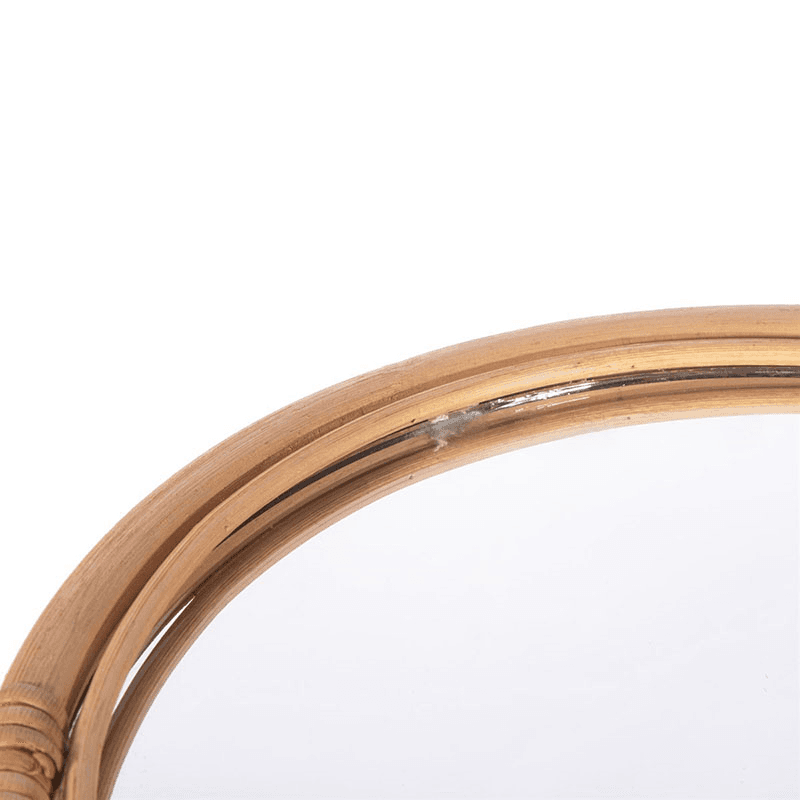 Rattan Round Mirror, D23cm, Natural