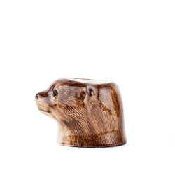 Image showing the Otter Egg Cup, H7cm, Brown product.