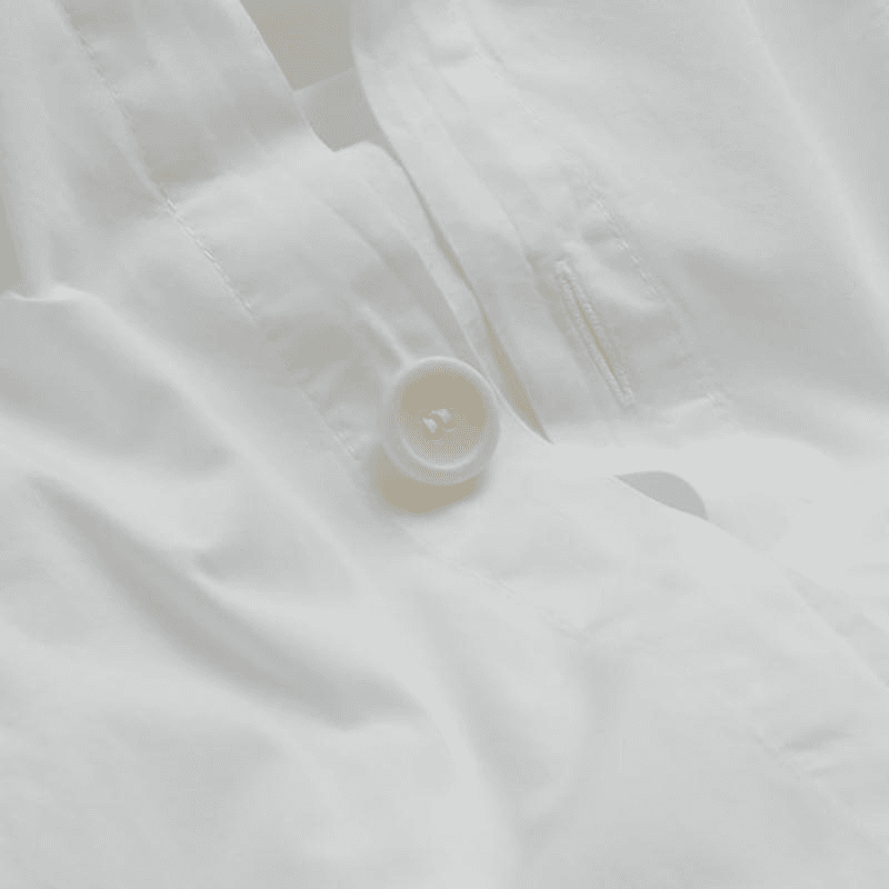 Washed Cotton Percale Double Duvet Cover, White