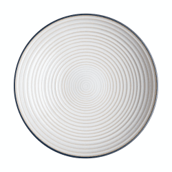 Image showing the Studio Grey Large ridged bowl, 31 x 7cm, Grey/White product.
