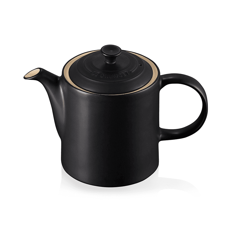 Stoneware Grand teapot, 1.3 litre, Satin Black