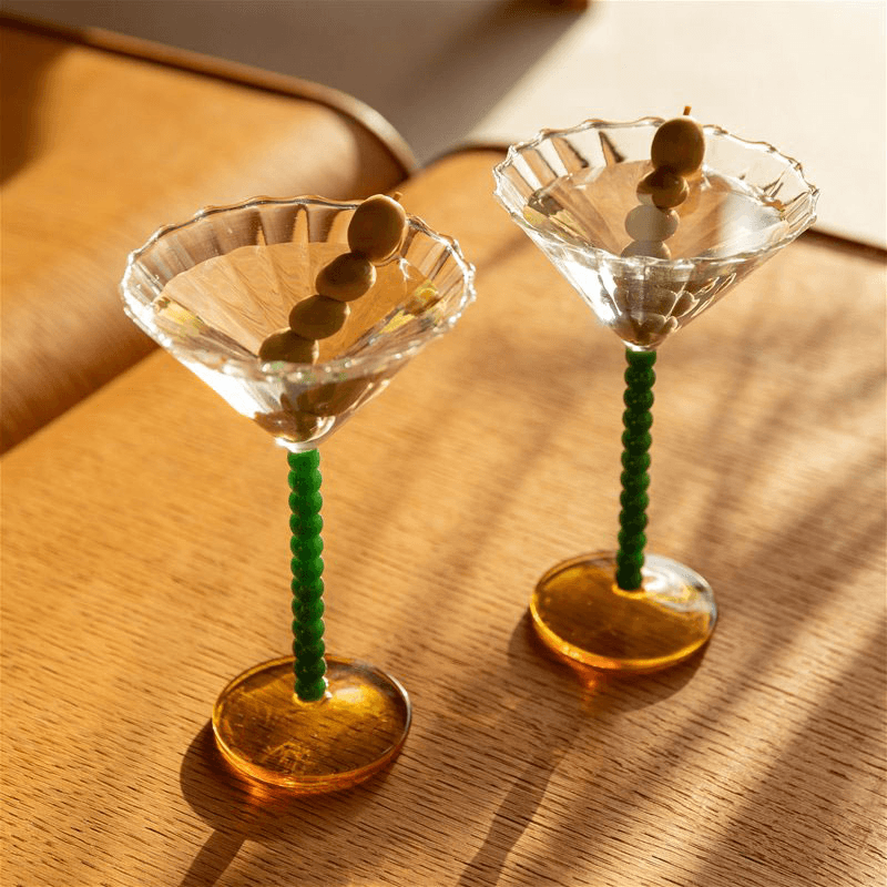 Perle set of 2 Coupes, 17 x 10 cm, multi