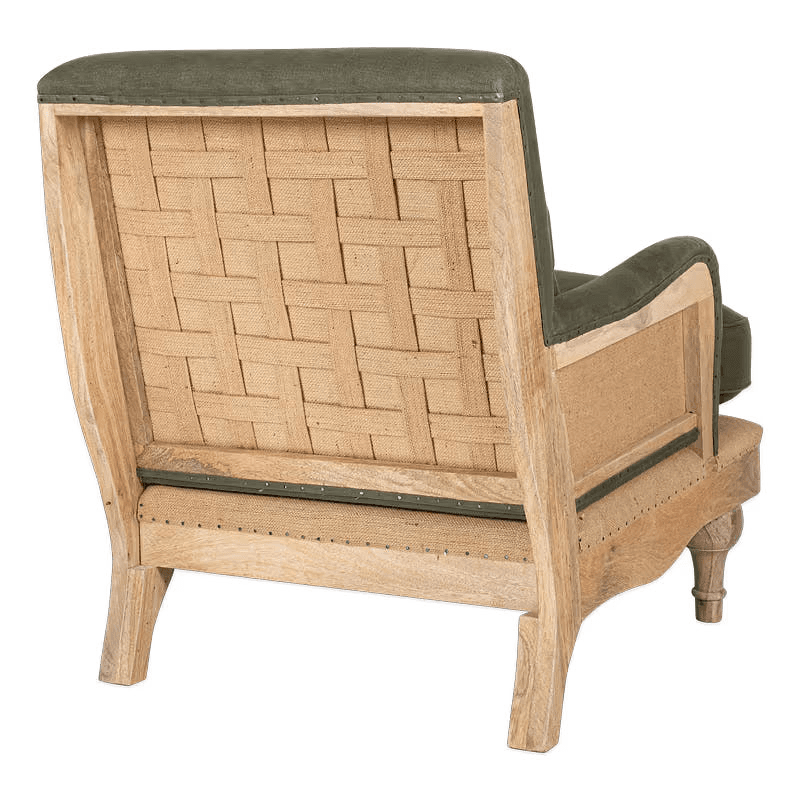 Abe Linen Armchair, Olive