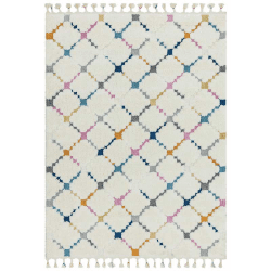 Image showing the Ariana Moroccan Style Criss Cross Rug, 120 x 170cm, Cream & Multi product.