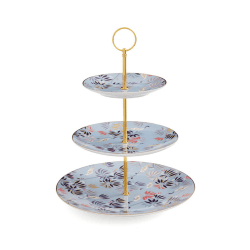 Image showing the India 3 Tier Cake Stand, D10.5cm, Sky Blue product.