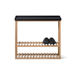 Image showing the Hello Storage table, H74.4 x W81 x D28cm, Black/Oak product.