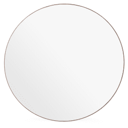 Image showing the Fine Edge Wood Round Mirror, D60cm, Walnut product.