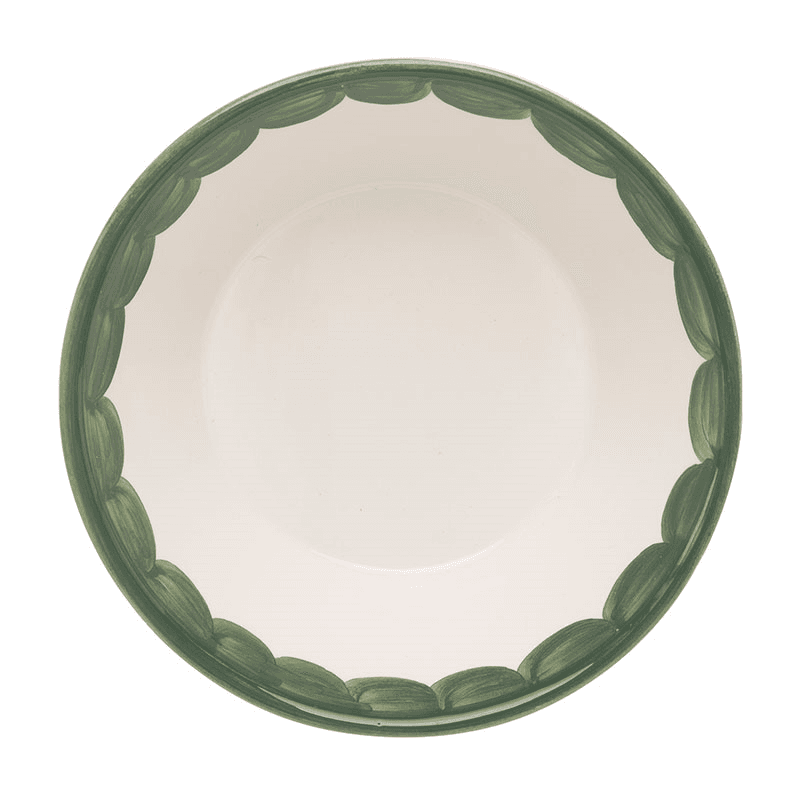 Scallop Bowl Set of 2, D16cm, Green
